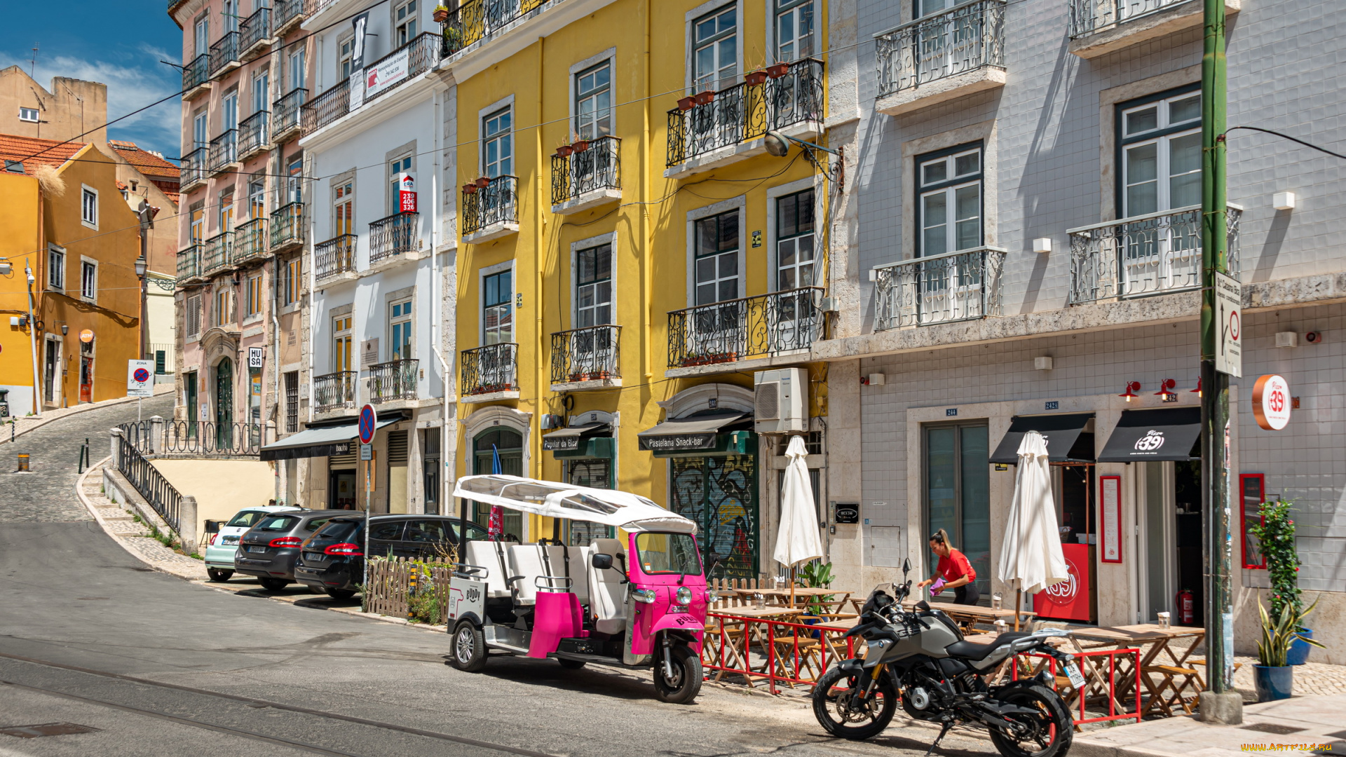 города, сан-пауло, , бразилия, улица, здания, кафе