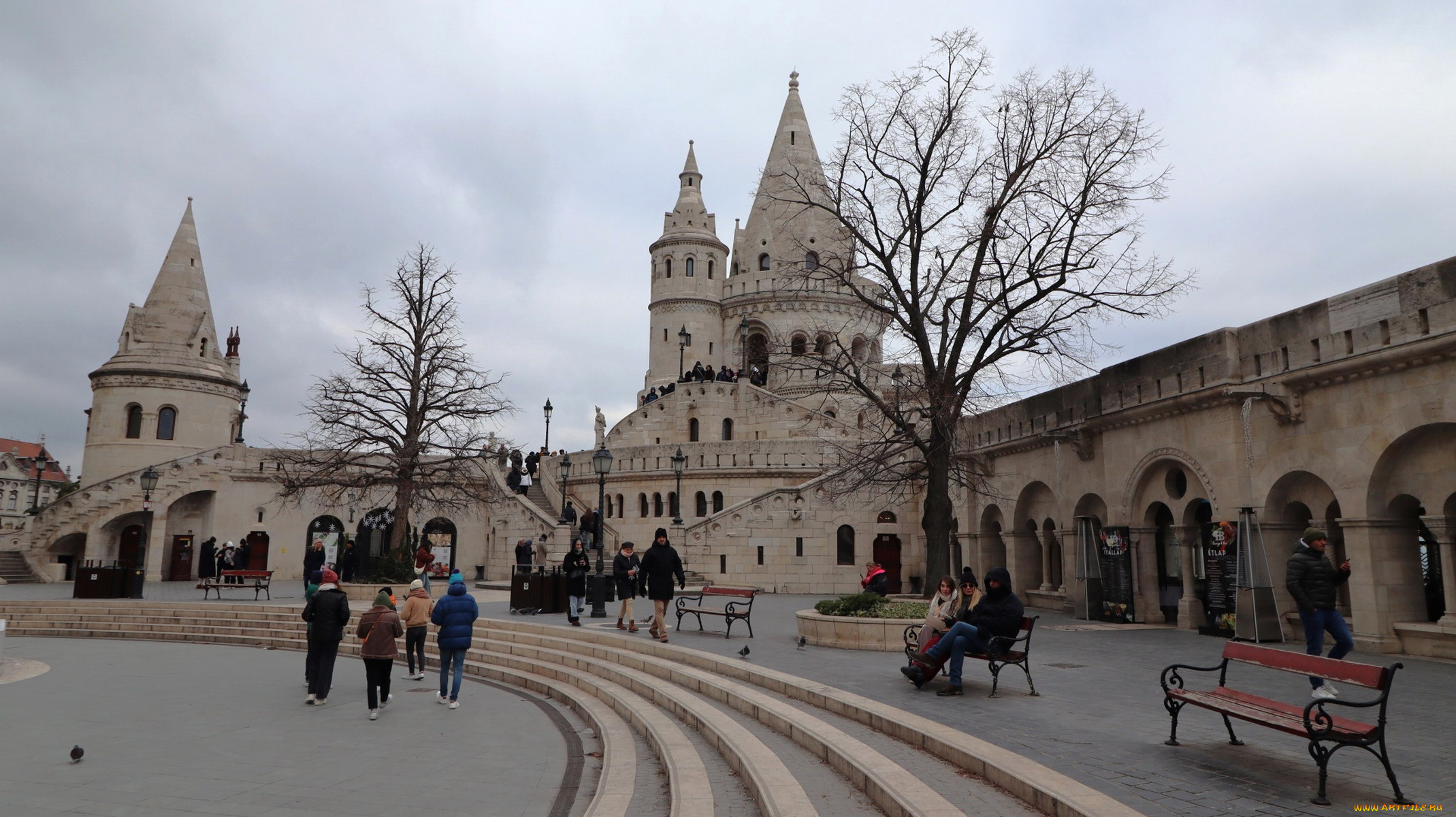 города, будапешт, , венгрия, площадь, здания, туристы