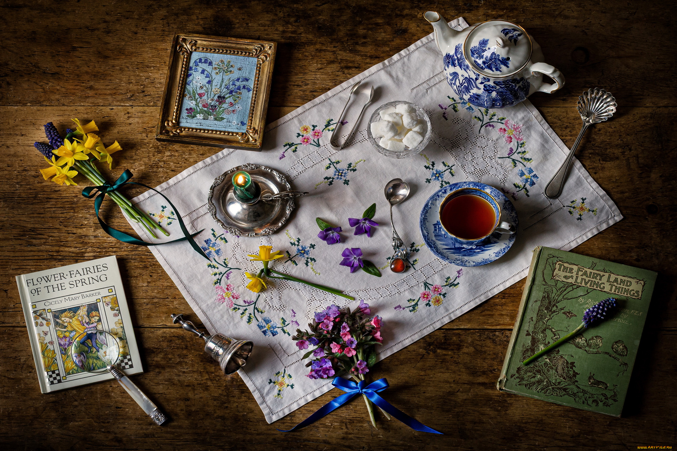 еда, напитки, , чай, книги, колокольчик, заварник, чай, сахар