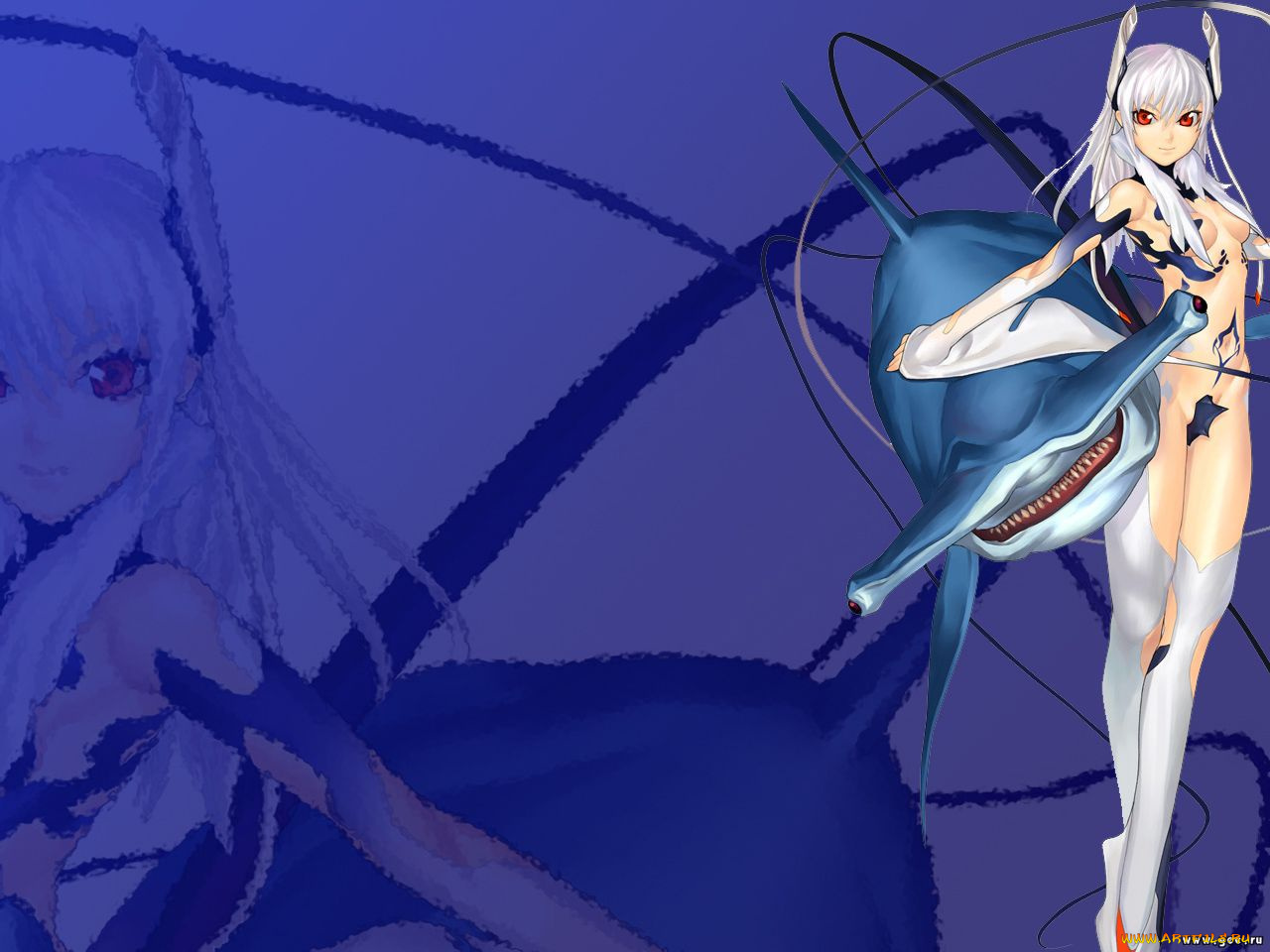 аниме, ugetsu, hakua, artbook