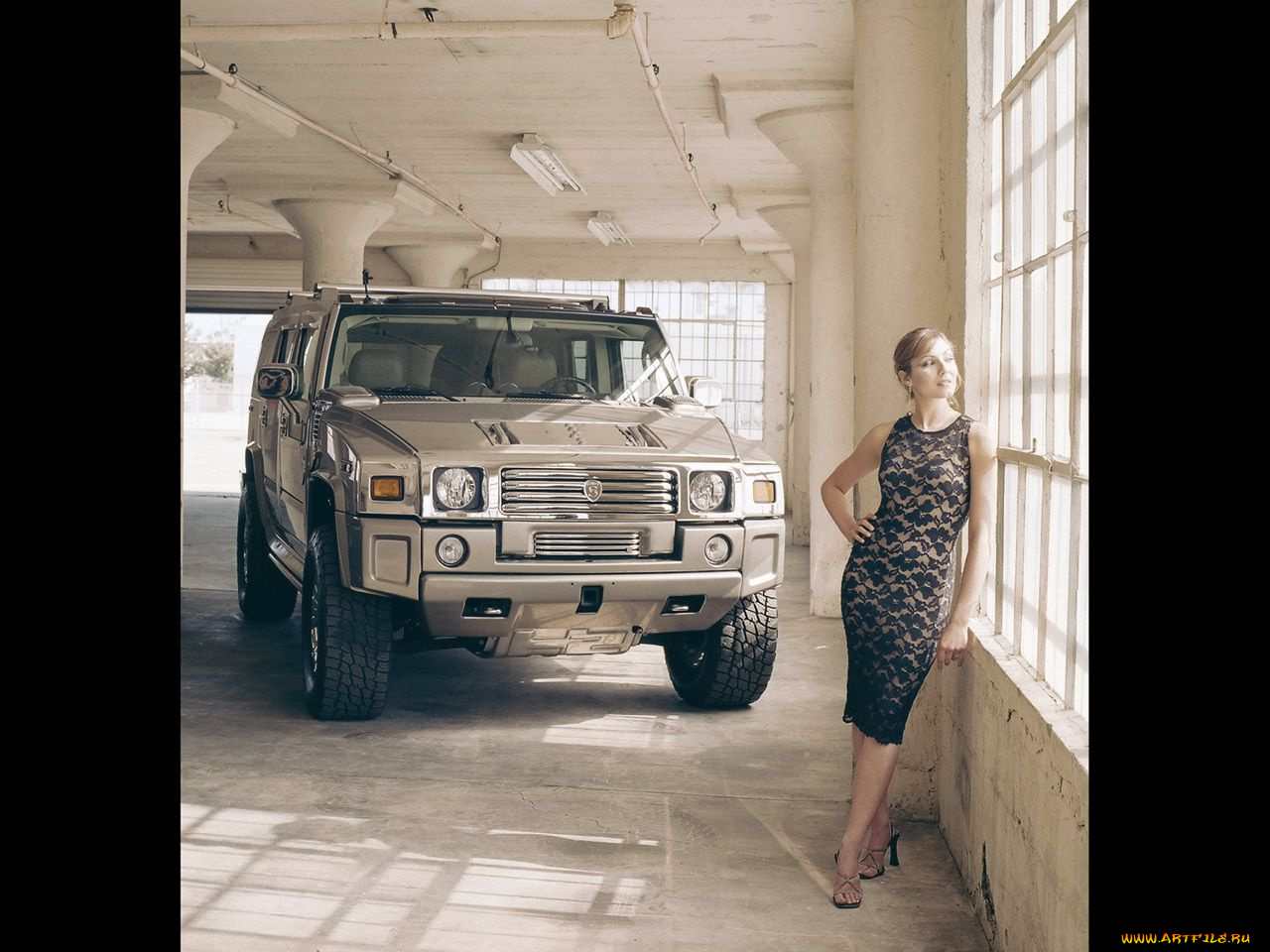 hummer, h2, автомобили, авто, девушками