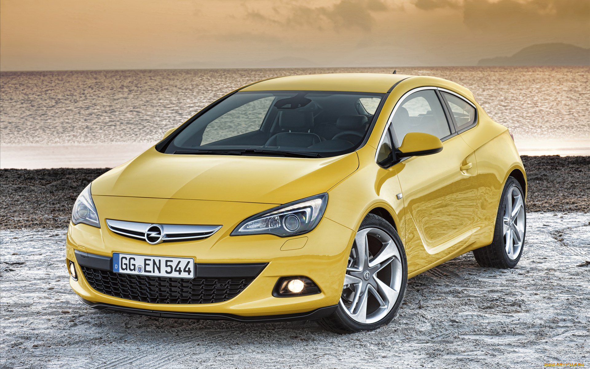 opel, astra, gtc, 2012, автомобили, желтый, авто