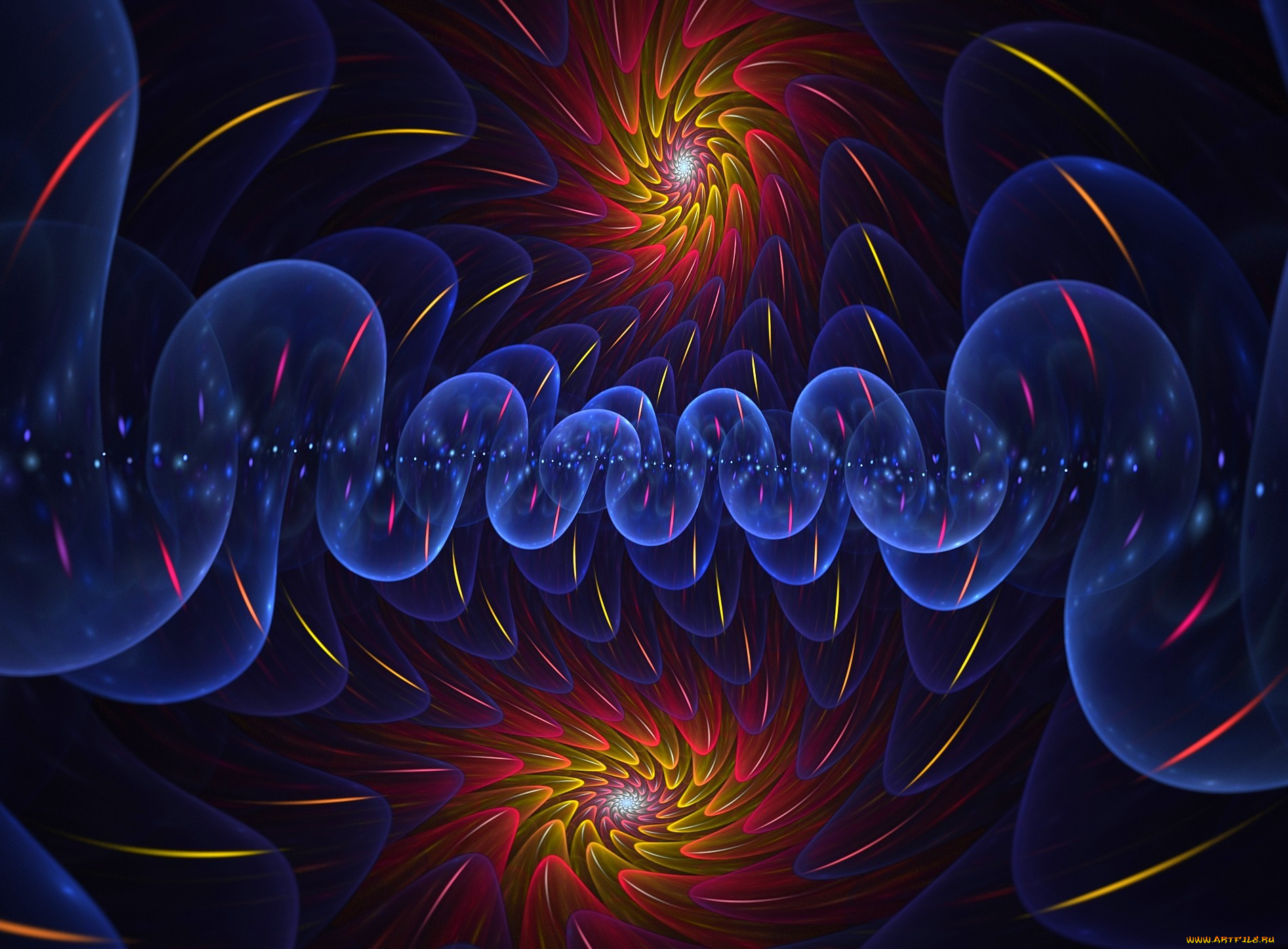 3д, графика, fractal, фракталы, узор, цвета, фон