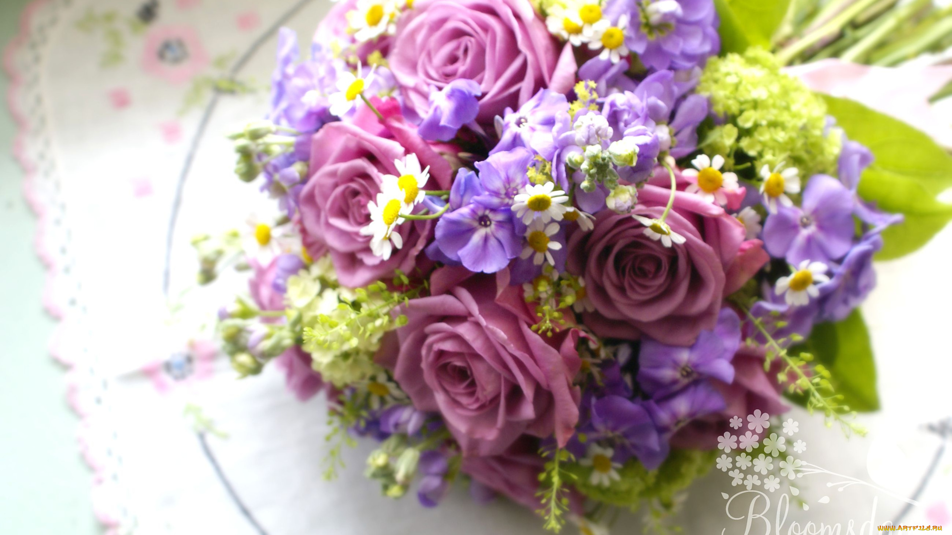 цветы, букеты, композиции, ромашки, флоксы, гортензия, розы