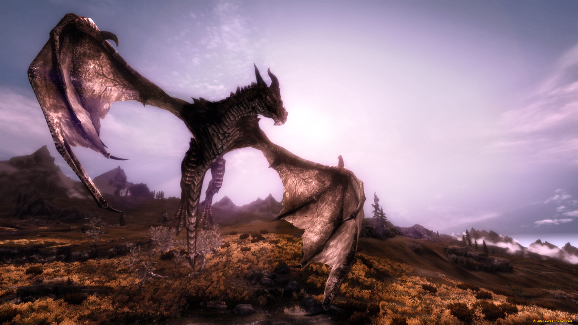 видео, игры, the, elder, scrolls, skyrim, дракон