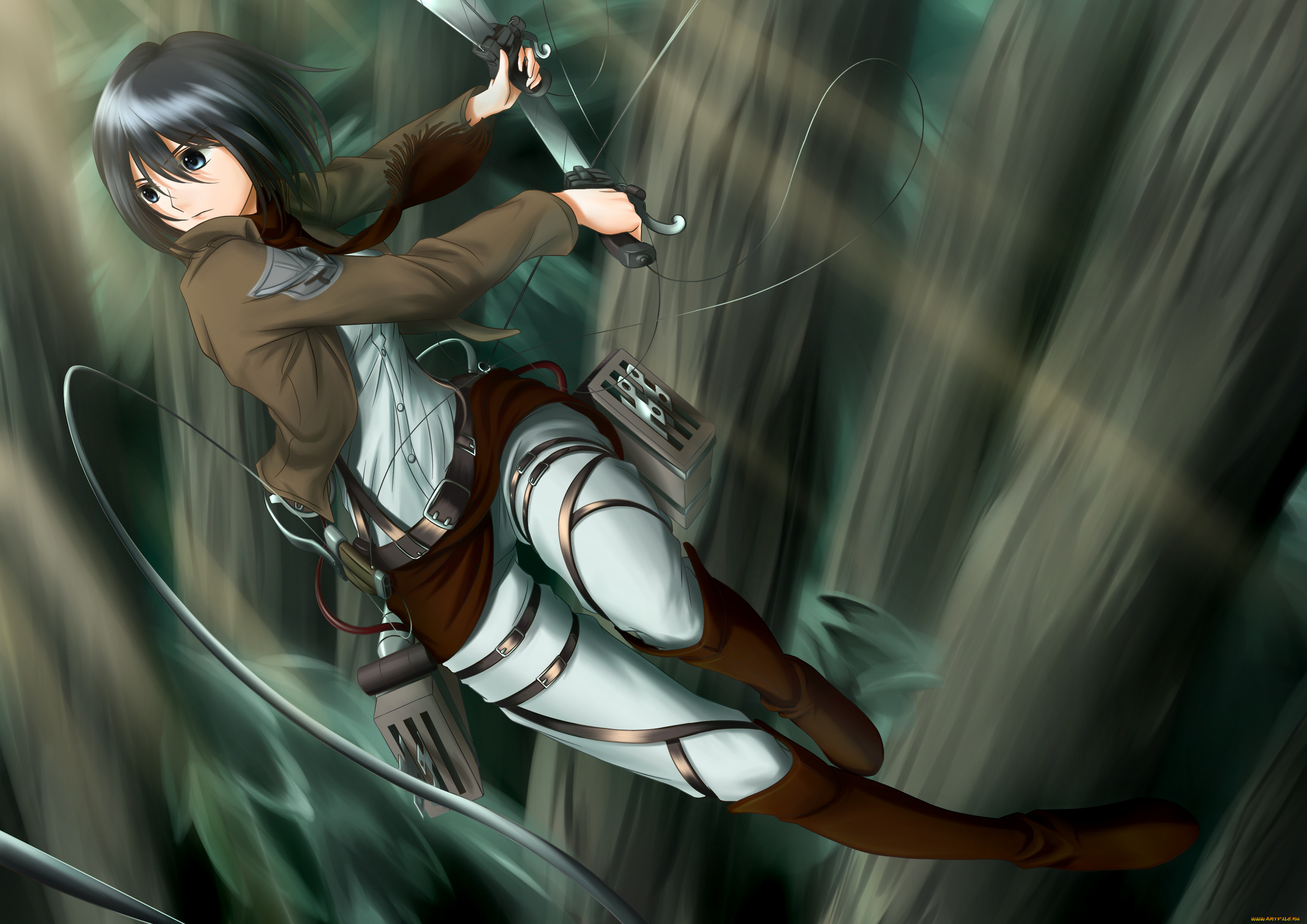 mikasa, ackerman, аниме, shingeki, no, kyojin, девушка