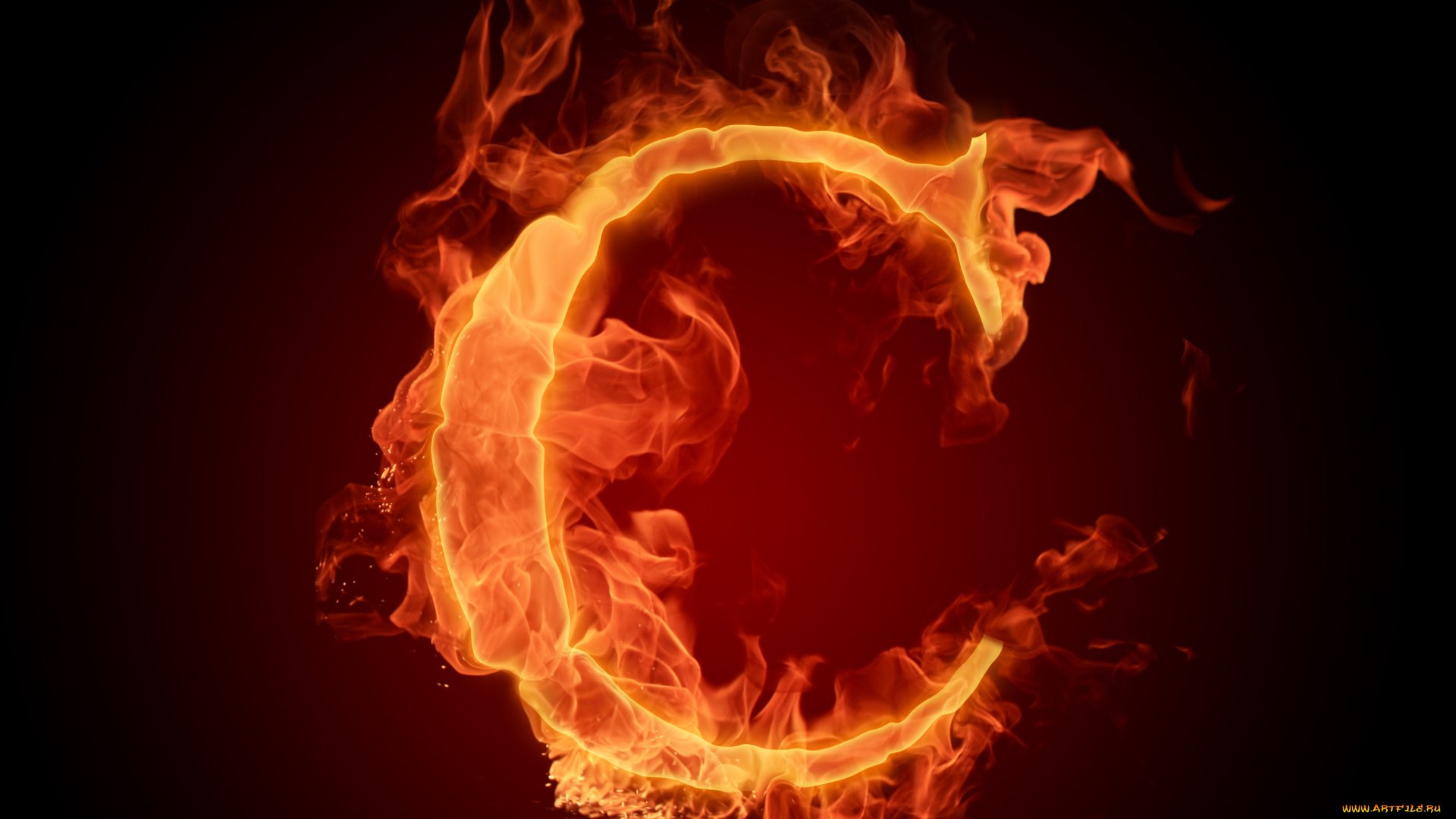 3д, графика, другое, , other, буква, c, огонь, литера, алфавит, пламя