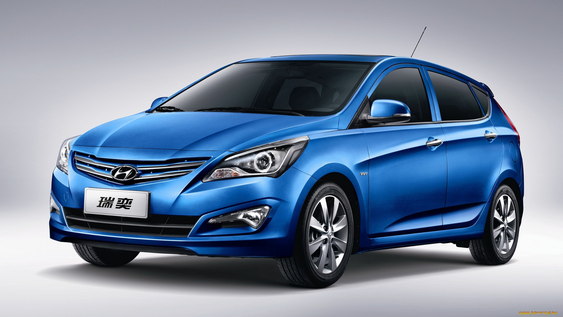 автомобили, hyundai, 2014г, rb, hatchback, синий, verna