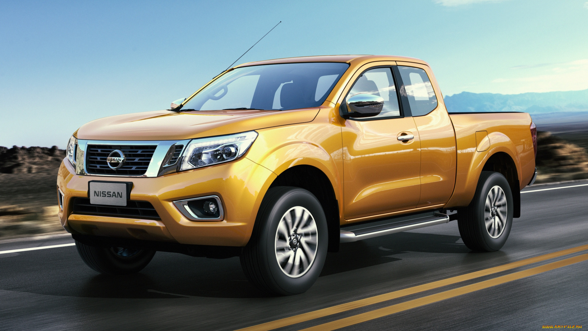 автомобили, nissan, datsun, желтый, np300, 2014г, th-spec, cab, king, navara