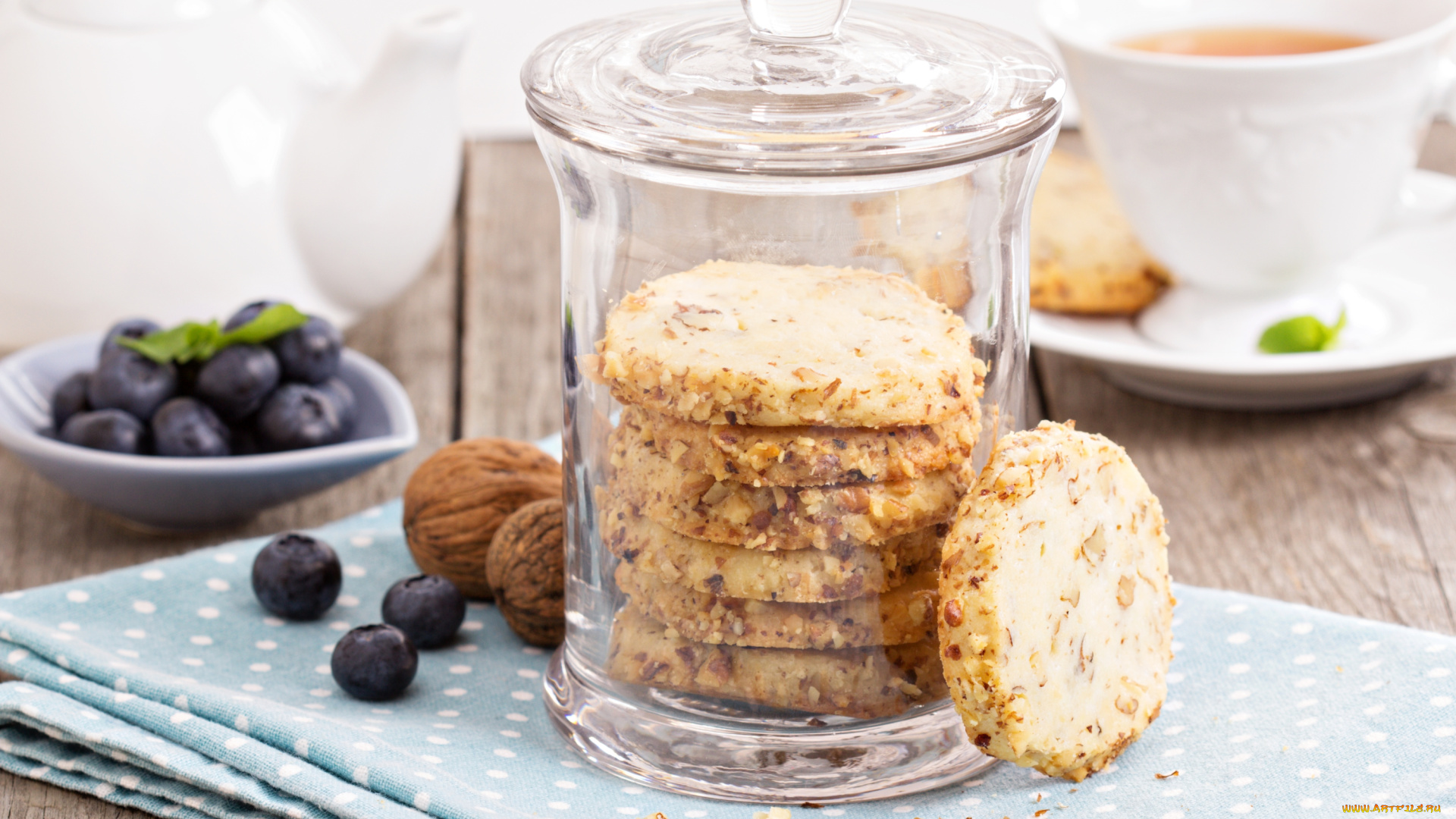 еда, пирожные, , кексы, , печенье, печенье, орехи, голубика