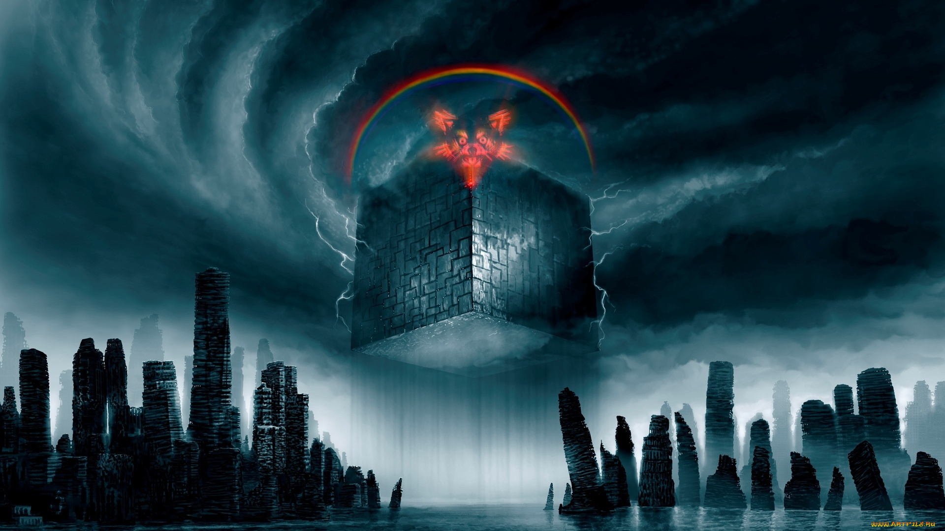 фэнтези, иные, миры, , иные, времена, арт, романтика, апокалипсиса, alexiuss, red, panda