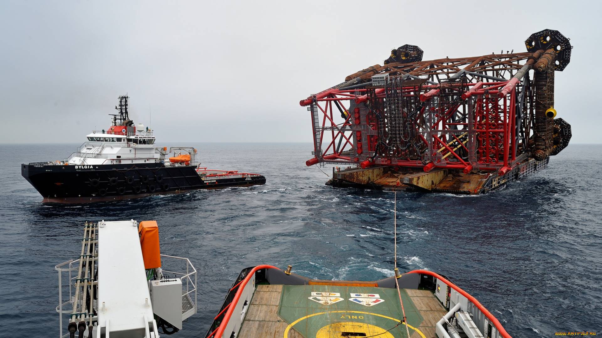 корабли, баркасы, , , буксиры, транспортировка, буровая, буксир, море