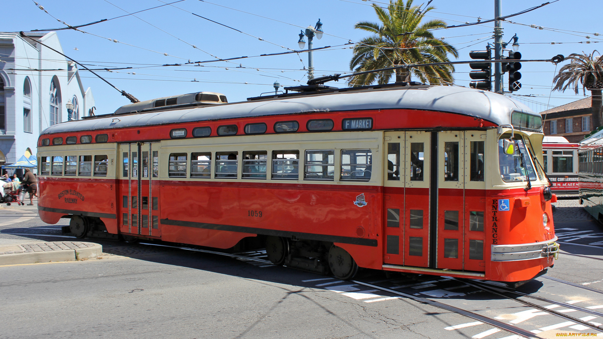 техника, трамваи, рельсы, город, трамвай