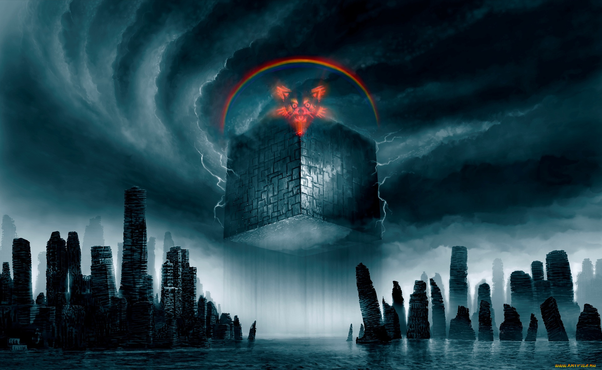 фэнтези, иные, миры, , иные, времена, арт, романтика, апокалипсиса, alexiuss, red, panda