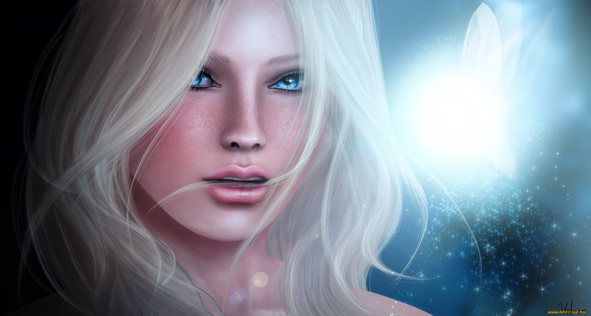 3д, графика, портрет, , portraits, блондинка