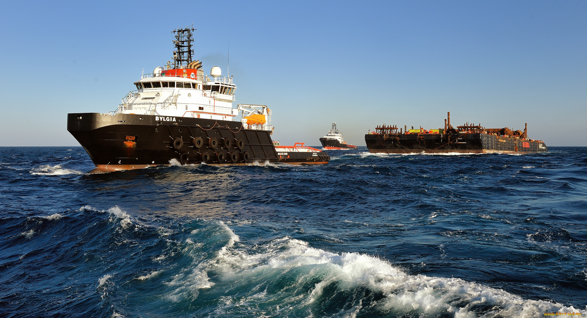 корабли, баркасы, , , буксиры, буровая, буксир, транспортировка, море