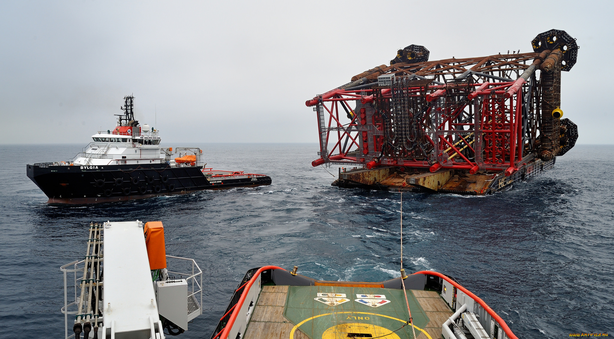 корабли, баркасы, , , буксиры, транспортировка, буровая, буксир, море