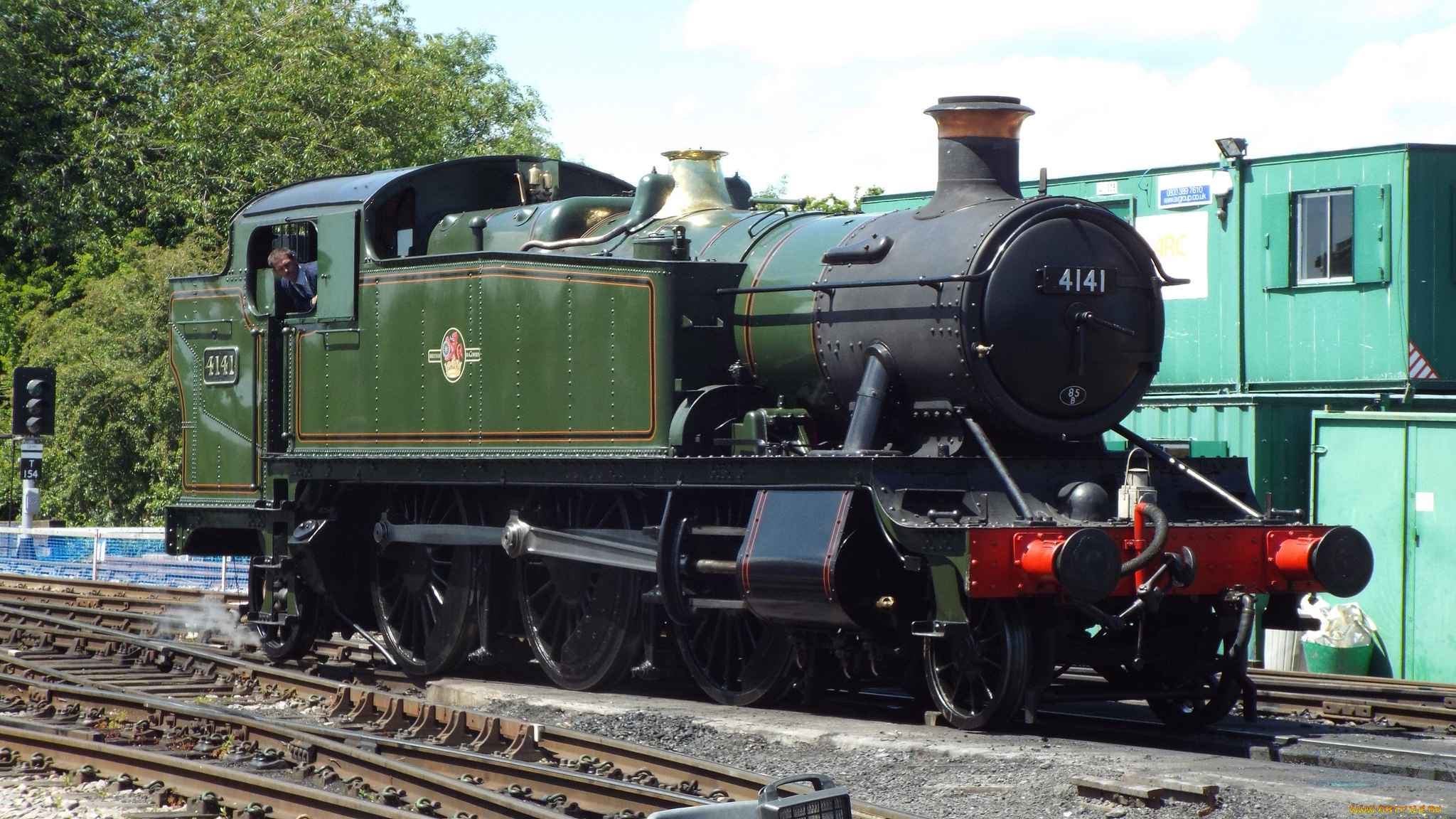 техника, паровозы, тендер, паровоз, дорога, рельсы, железная