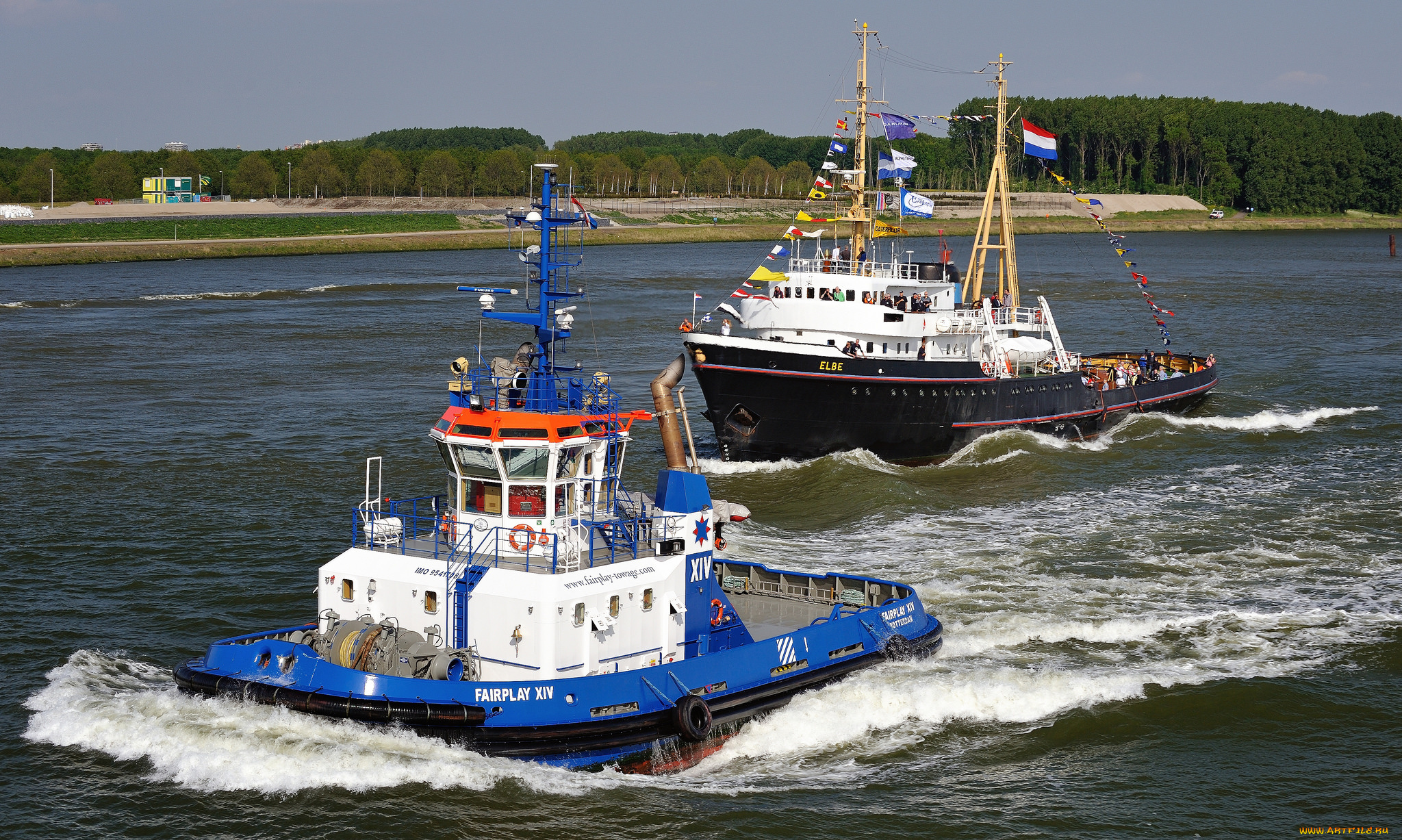 корабли, баркасы, , , буксиры, канал, буксиры