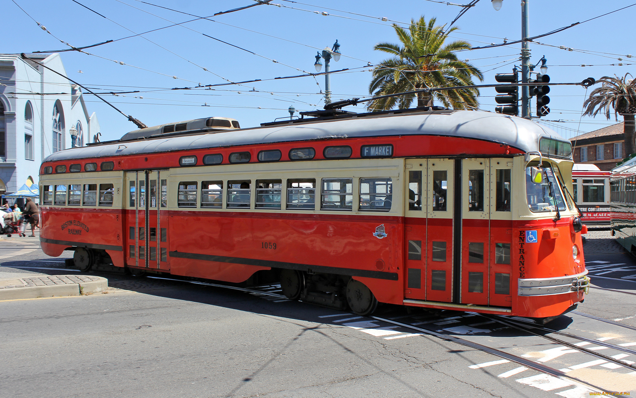 техника, трамваи, рельсы, город, трамвай