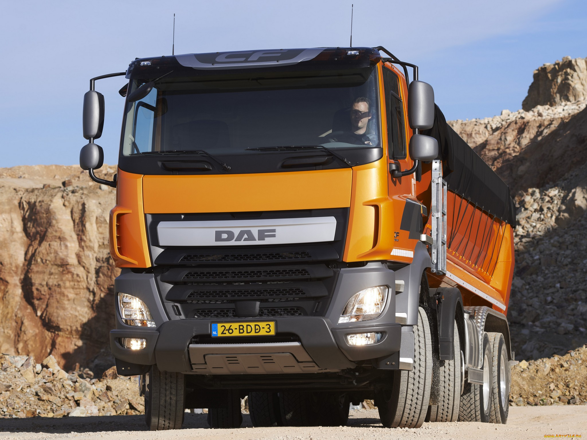 автомобили, daf, , выставка, улица, daf, 8x4, cf, 460, tipper, cab, day, fad