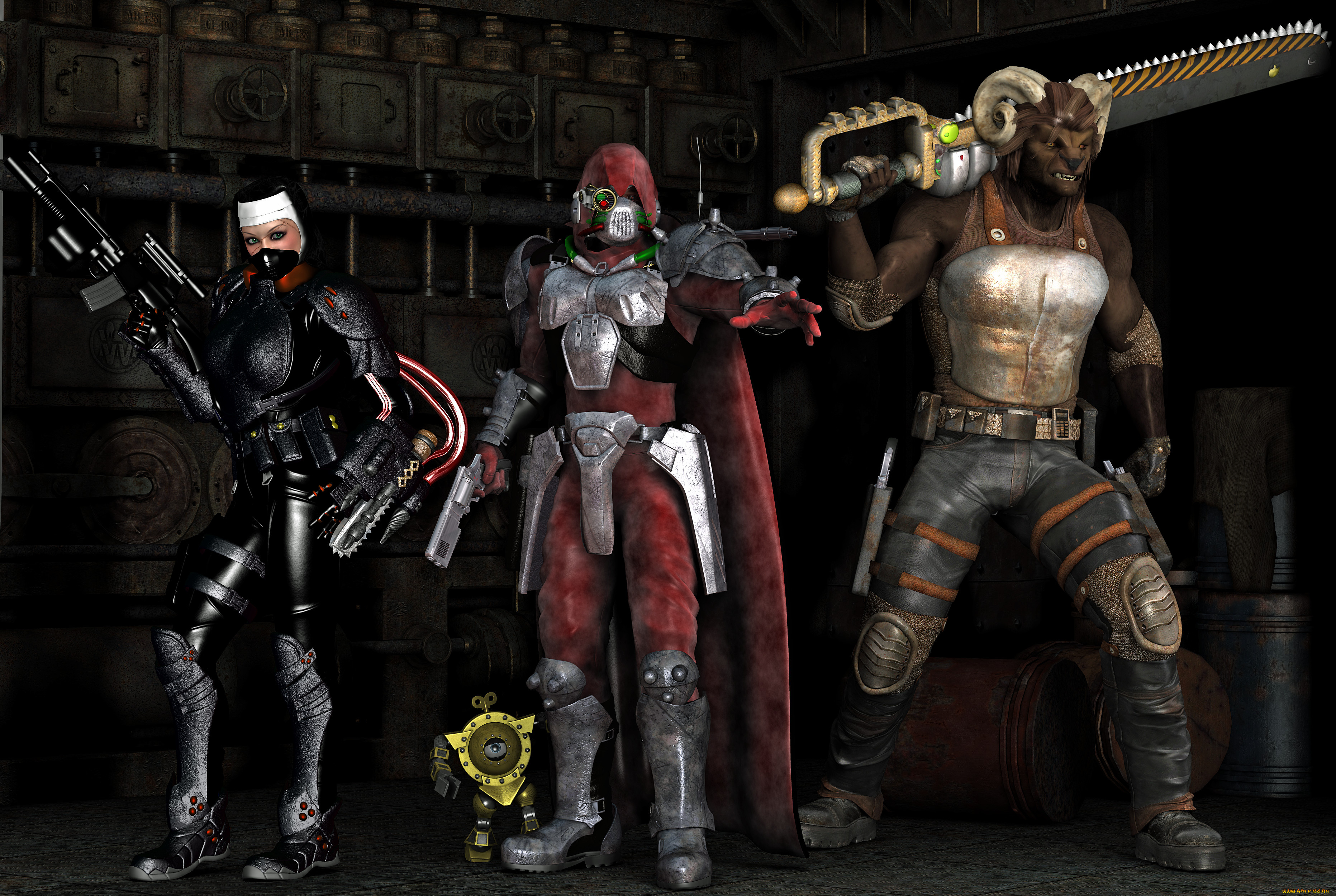 3д, графика, фантазия, , fantasy, оружие, существа, люди