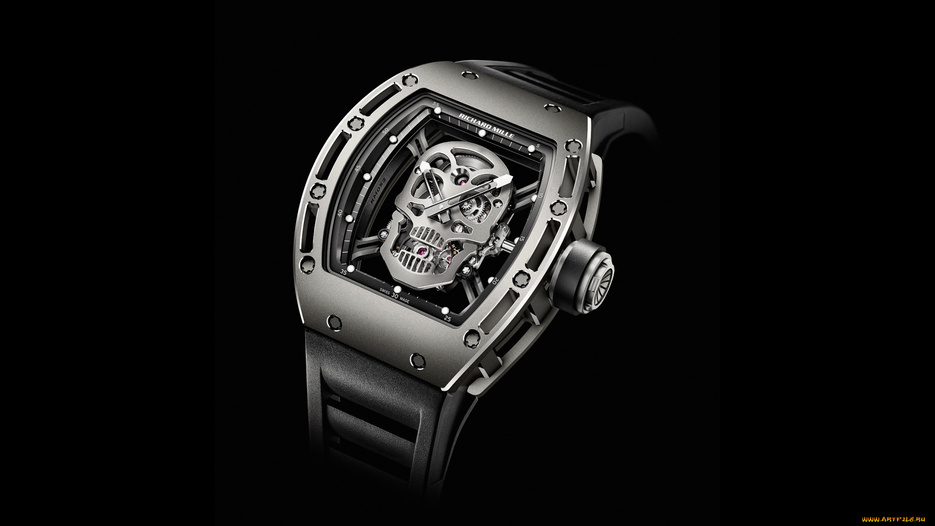 бренды, -, другое, наручные, часы, серебро, череп