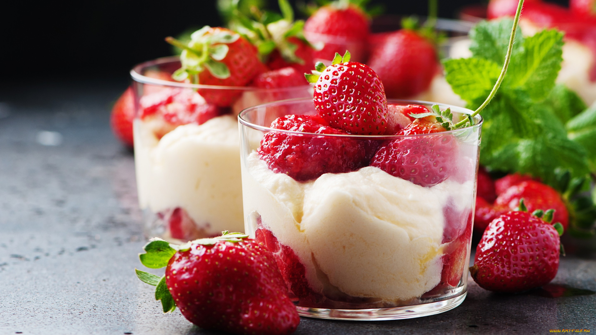 еда, мороженое, , десерты, клубника, ягоды, десерт, glass, berries, крем, сладкое, strawberry, ice, cream, dessert, sweet, delicious