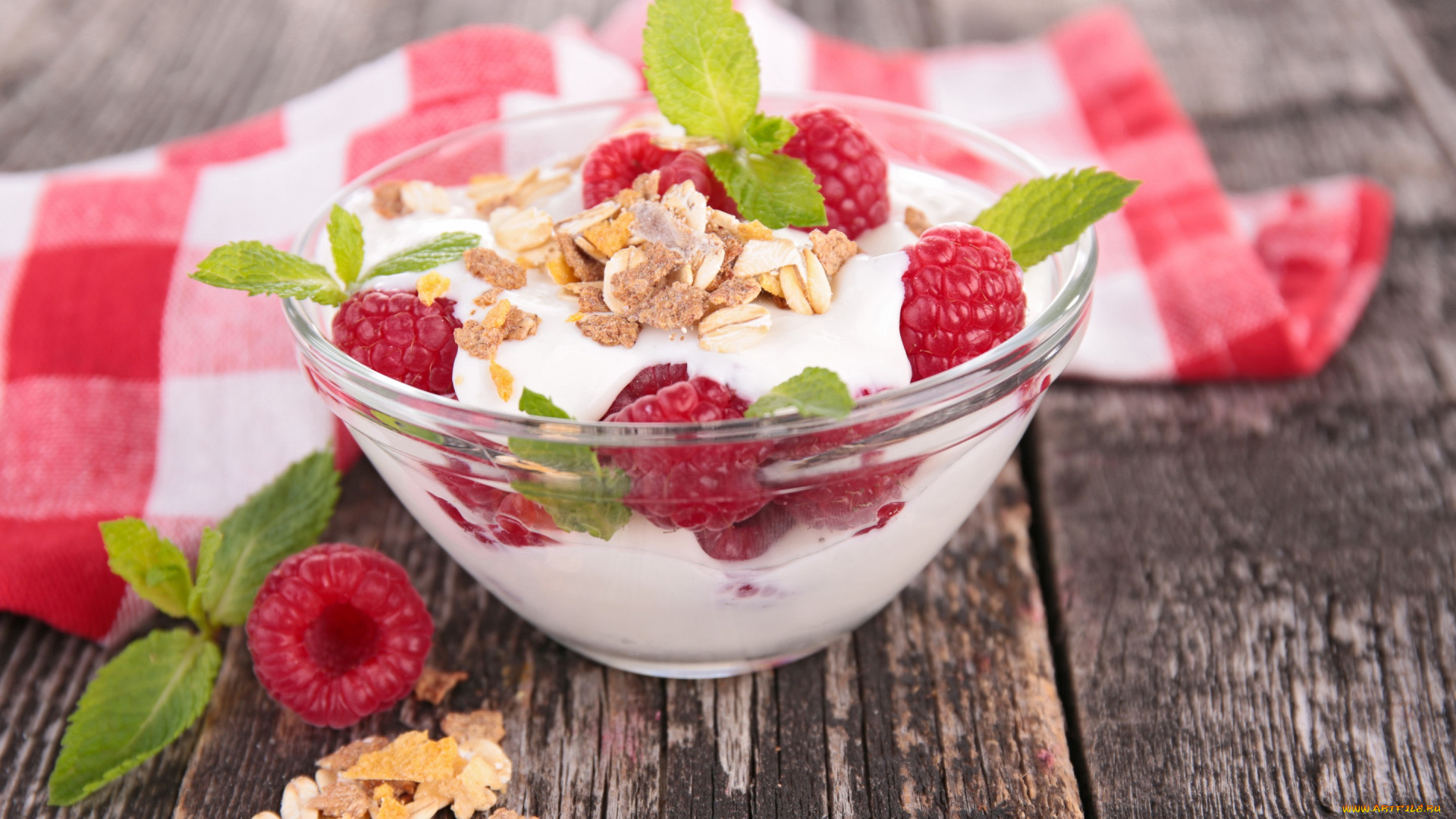 еда, мюсли, , хлопья, малина, ягоды, fresh, злаки, berries, завтрак, breakfast, muesli, healthy, стол, йогурт