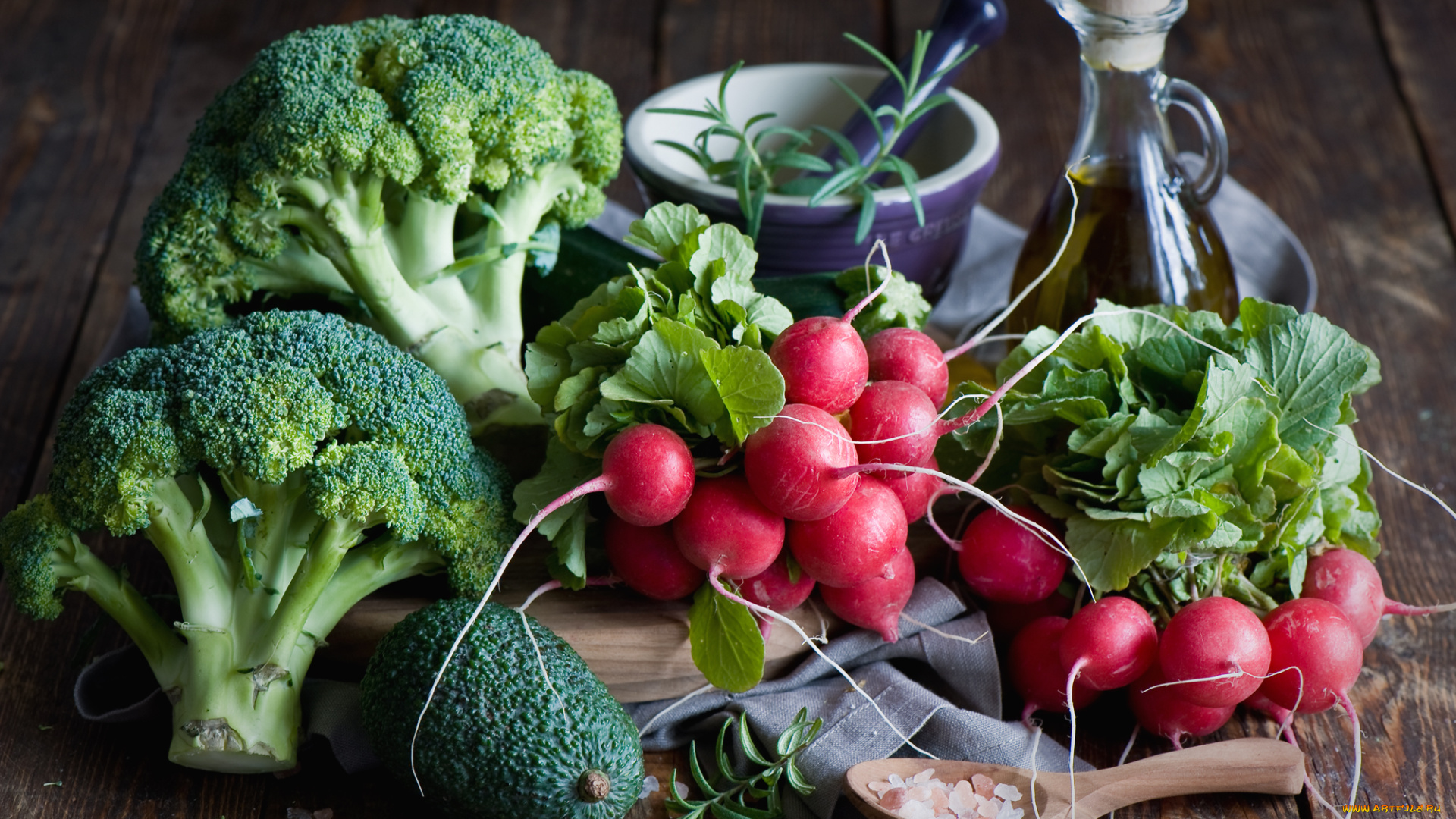 еда, овощи, редис, капуста