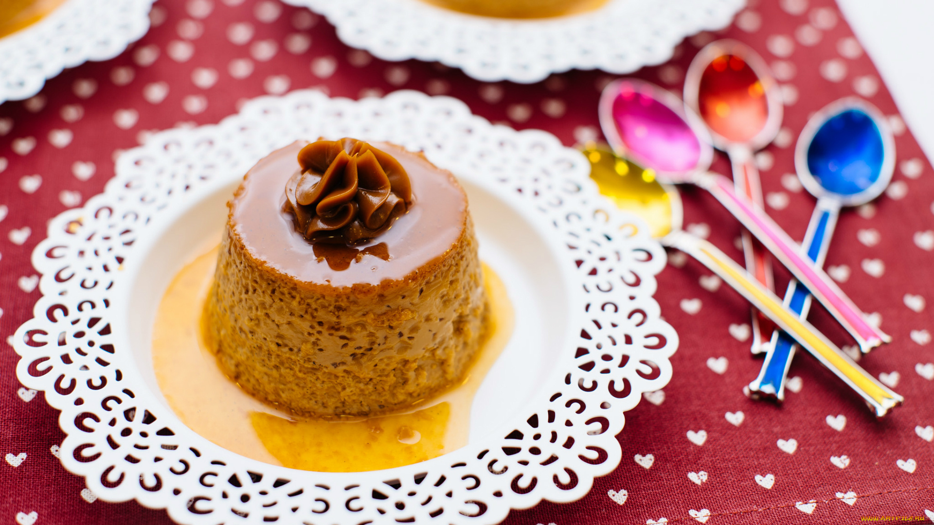 еда, пирожные, , кексы, , печенье, ложки, лакомство, крем, карамель, десерт