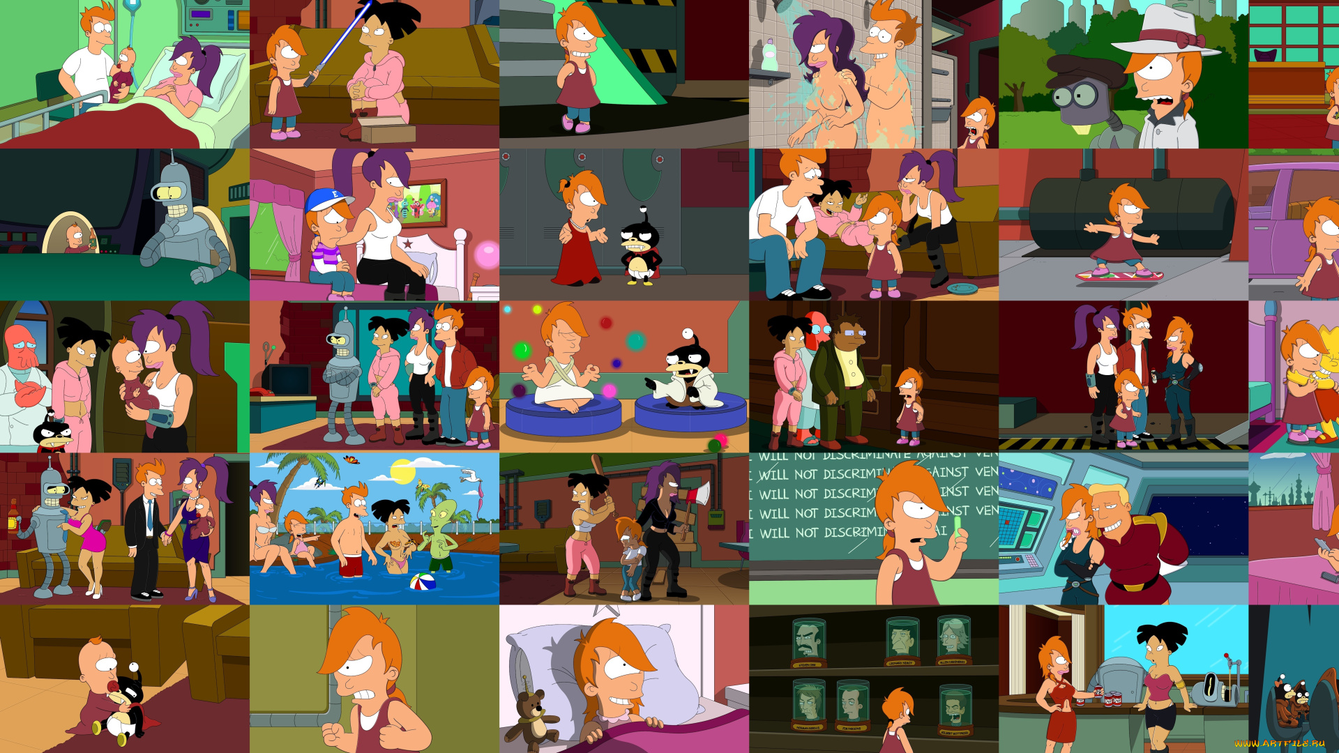 мультфильмы, futurama, персонажи