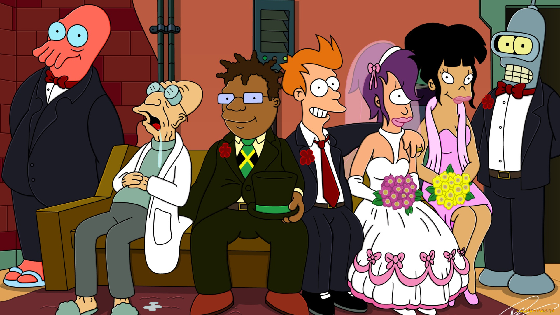 мультфильмы, futurama, персонажи