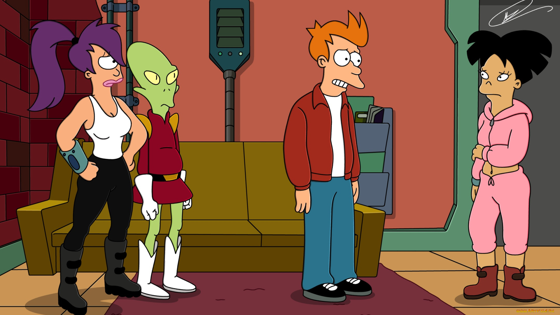 мультфильмы, futurama, персонажи