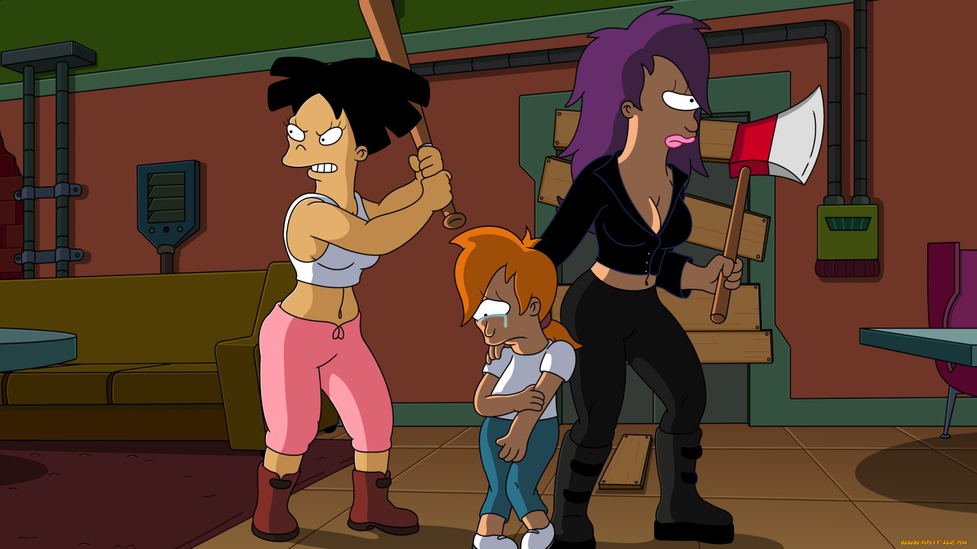 мультфильмы, futurama, персонажи