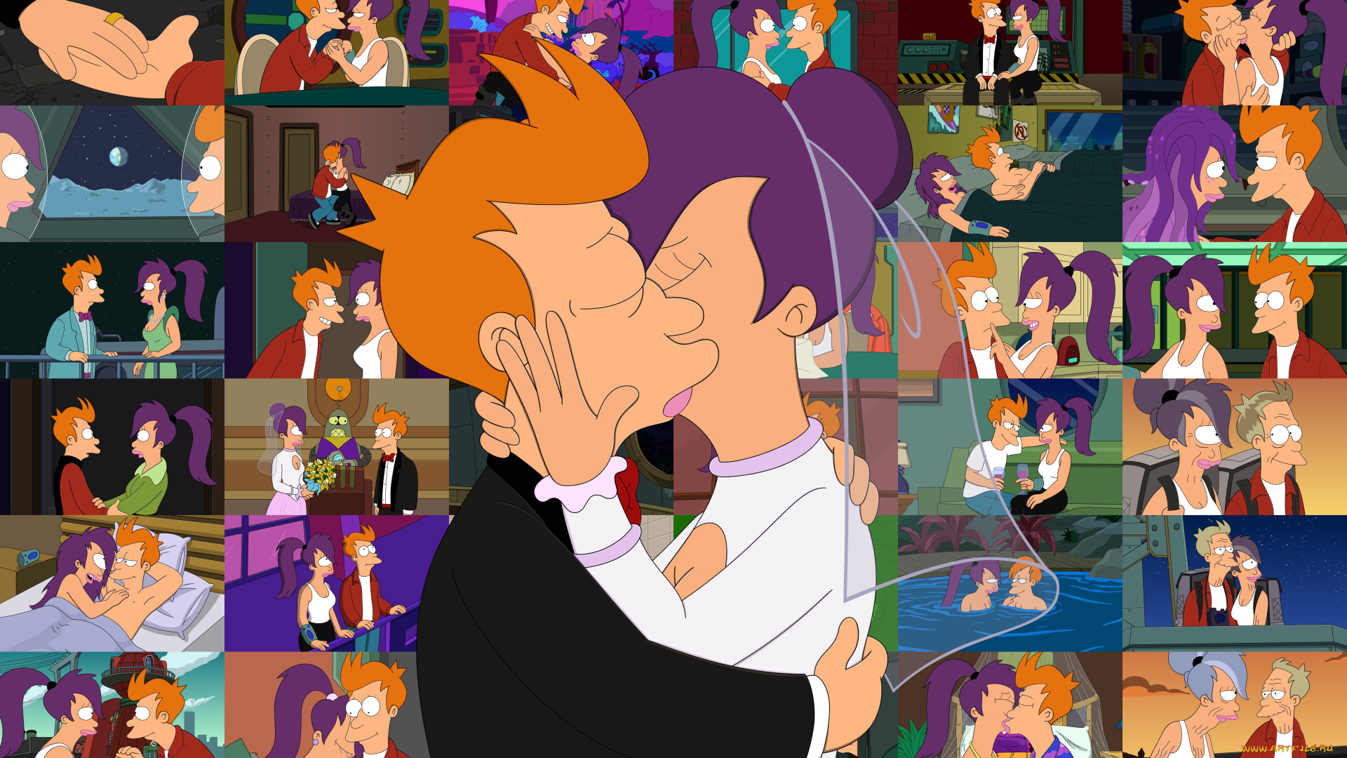 мультфильмы, futurama, персонажи, свадьба