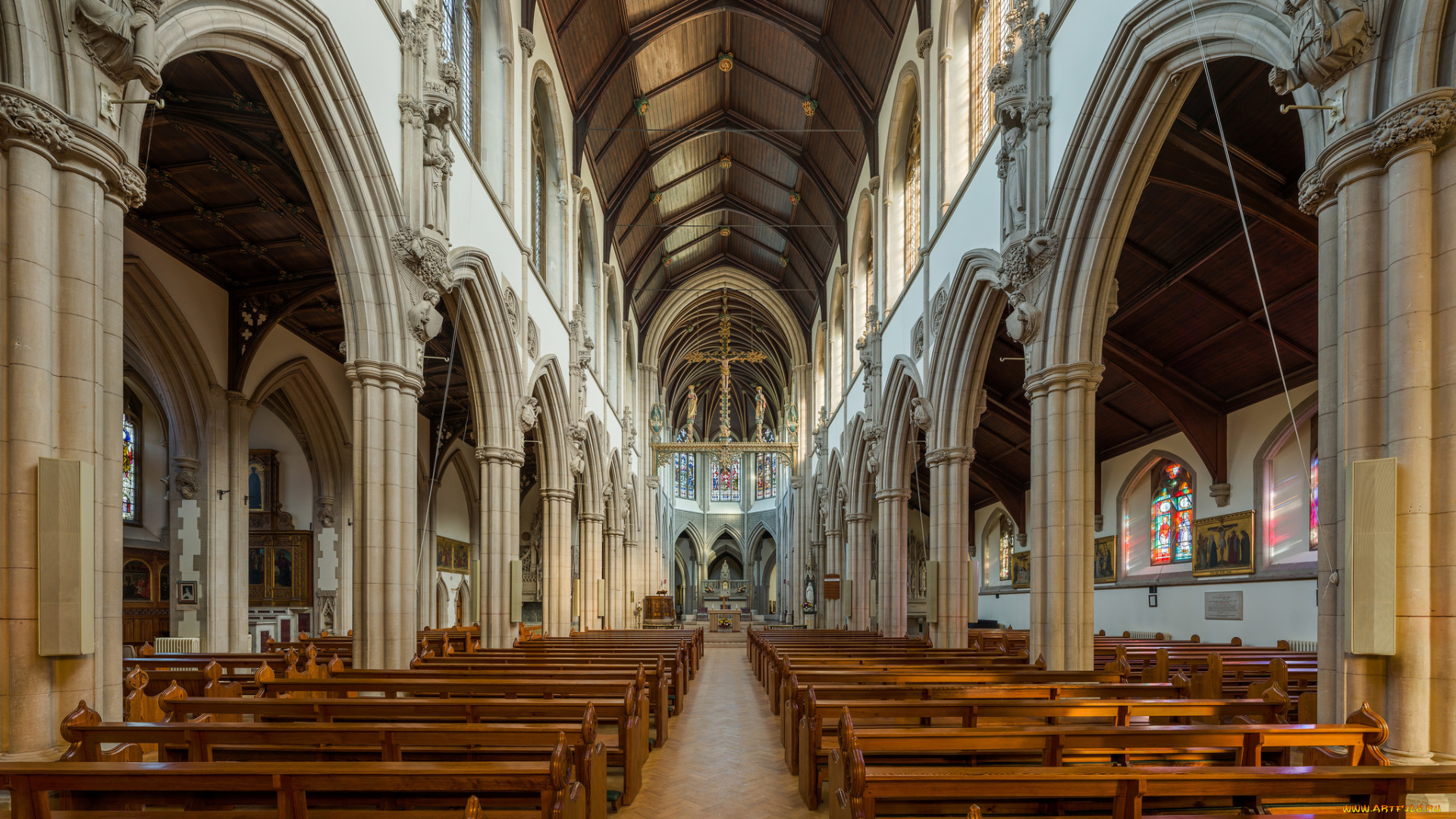 sacred, heart, rc, church, , wimbledon, интерьер, убранство, , роспись, храма, храм, католицизм