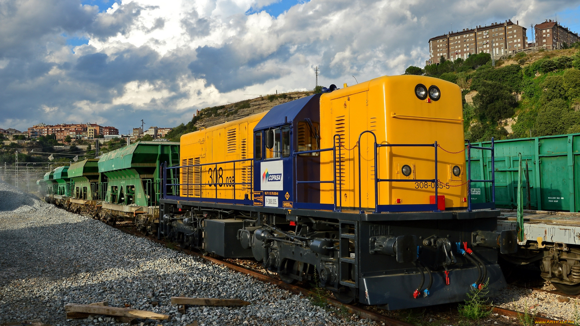 техника, поезда, локомотив, состав, рельсы, дорога, железная