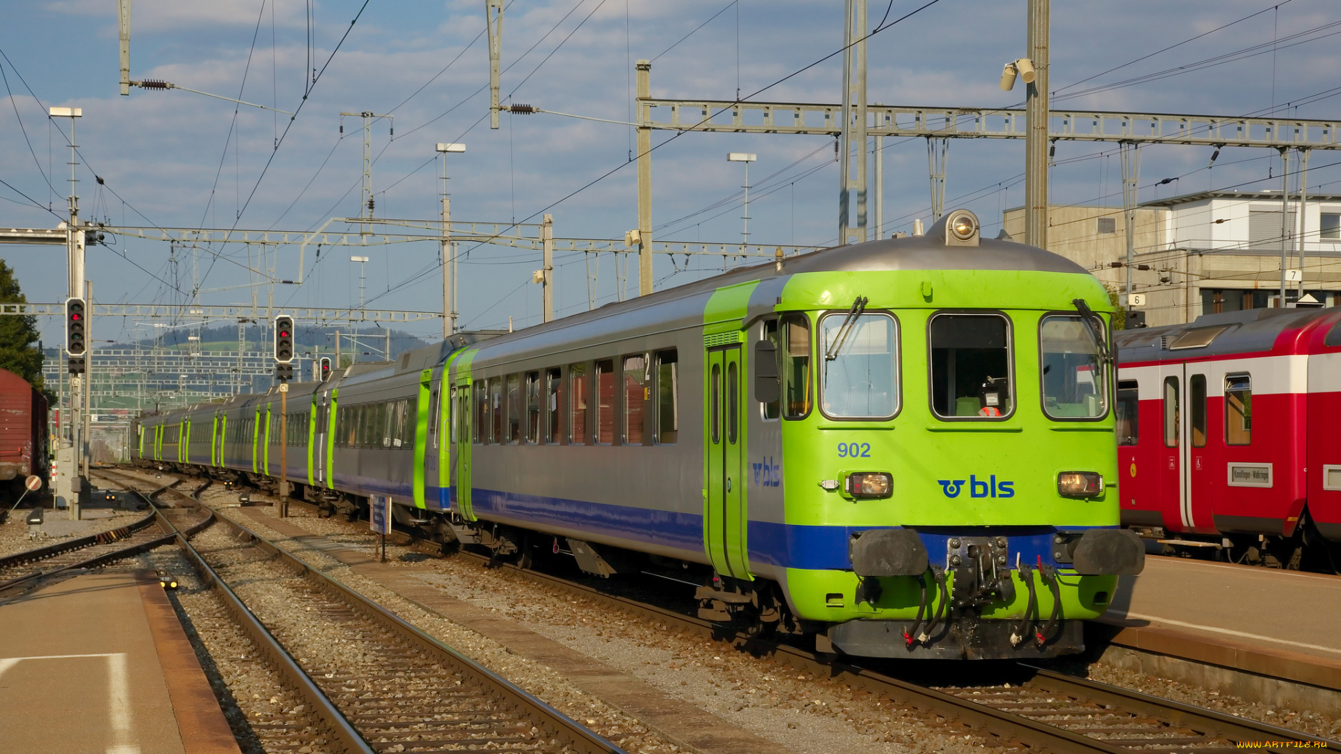 техника, поезда, рельсы, дорога, железная, состав, локомотив