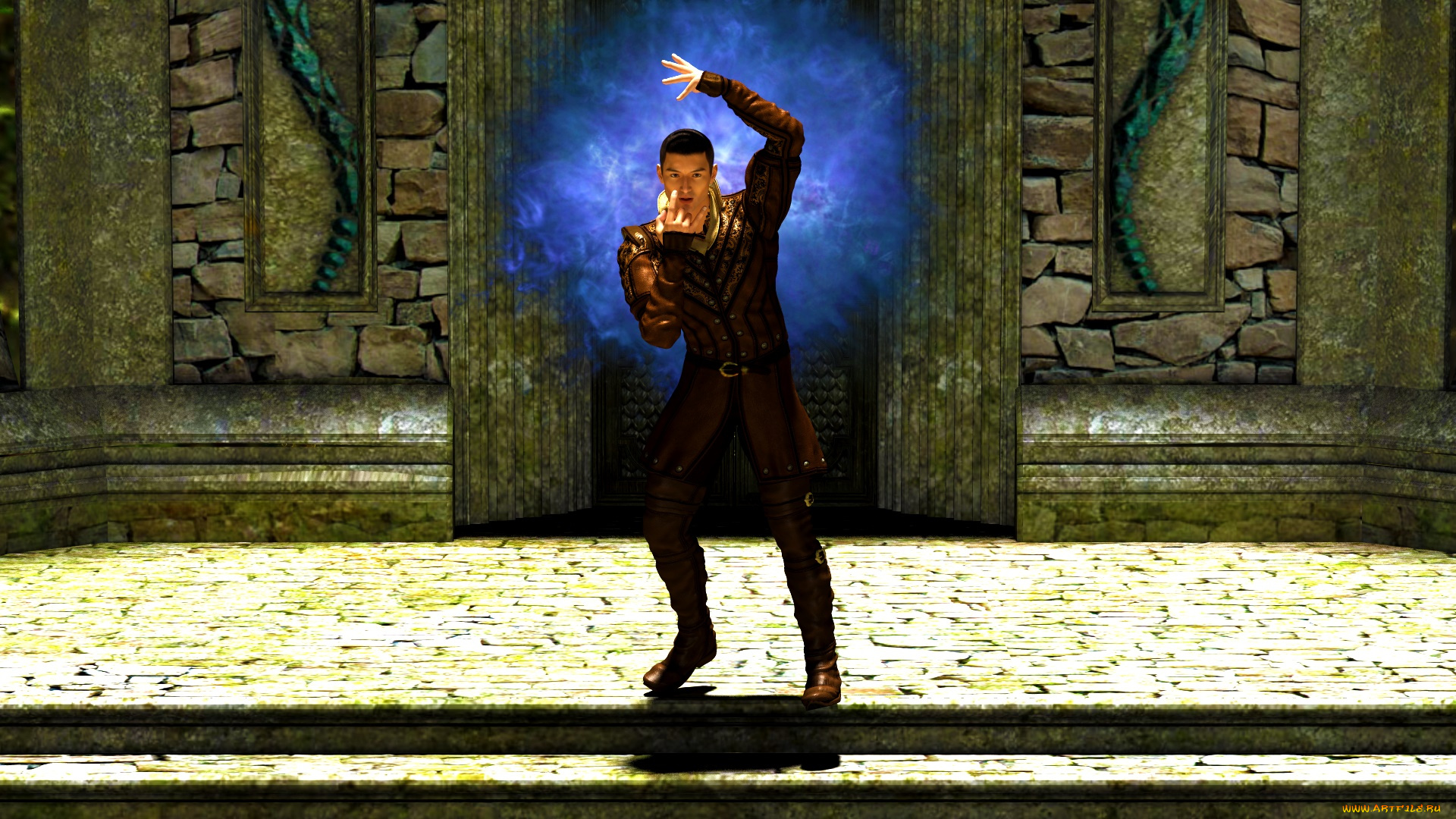 видео, игры, dark, heresy, магия, парень, взгляд, фон