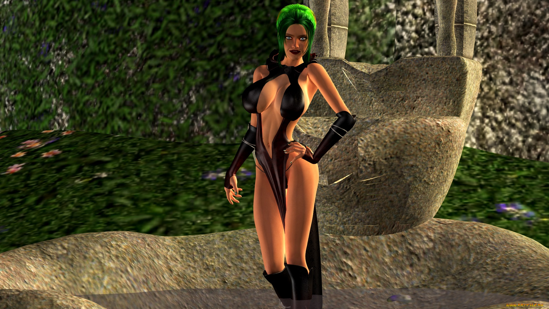 видео, игры, dark, heresy, взгляд, девушка, фон