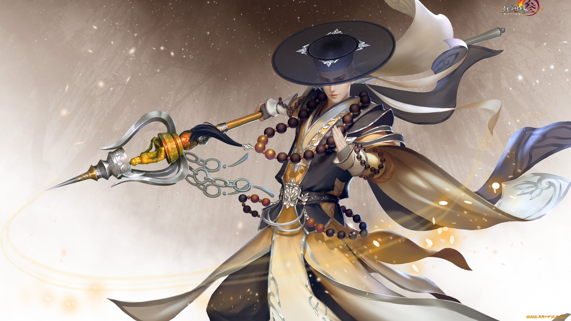 видео, игры, jx, online, 3, оружие, фон, взгляд, мужчина