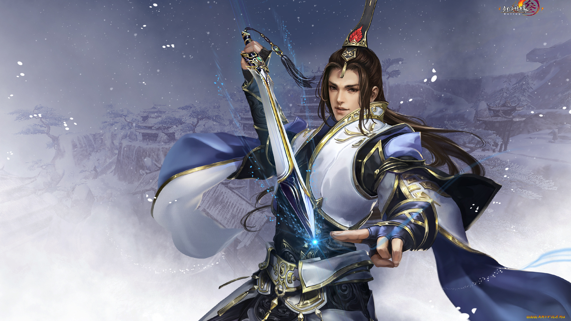 видео, игры, jx, online, 3, взгляд, мужчина, оружие, фон