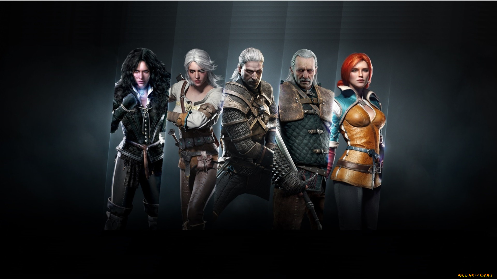 видео, игры, the, witcher, 3, , wild, hunt, команда, цири, cd, projekt, red, the, witcher, 3, wild, hunt, трисс, весемир, ведьмак, арт, дикая, охота, меч, доспехи, следопыт, главные, герои, геральт, йеннифэр