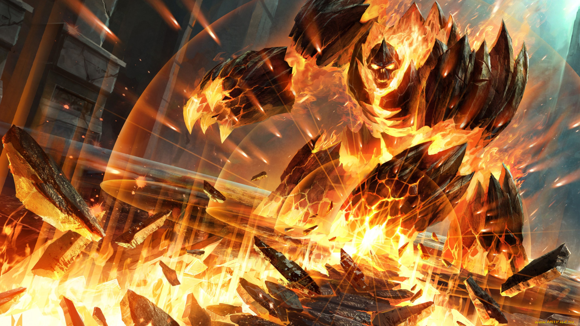 видео, игры, world, of, warcraft, wow, арт, карта, demonwrath, элементаль, огонь, существо, blackrock, mountain, hearthstone, world, of, warcraft, демонический, гнев