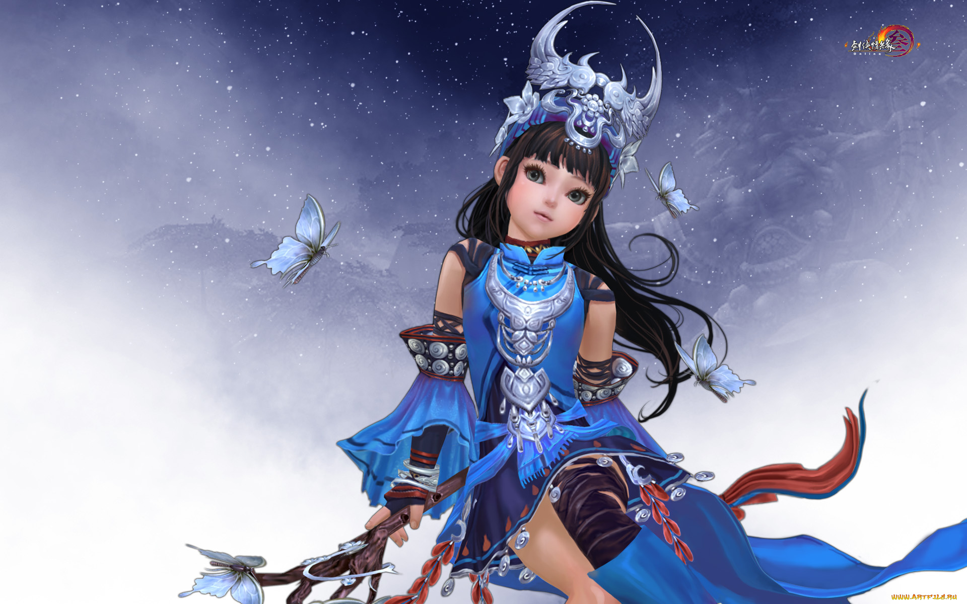 видео, игры, jx, online, 3, оружие, фон, взгляд, девушка