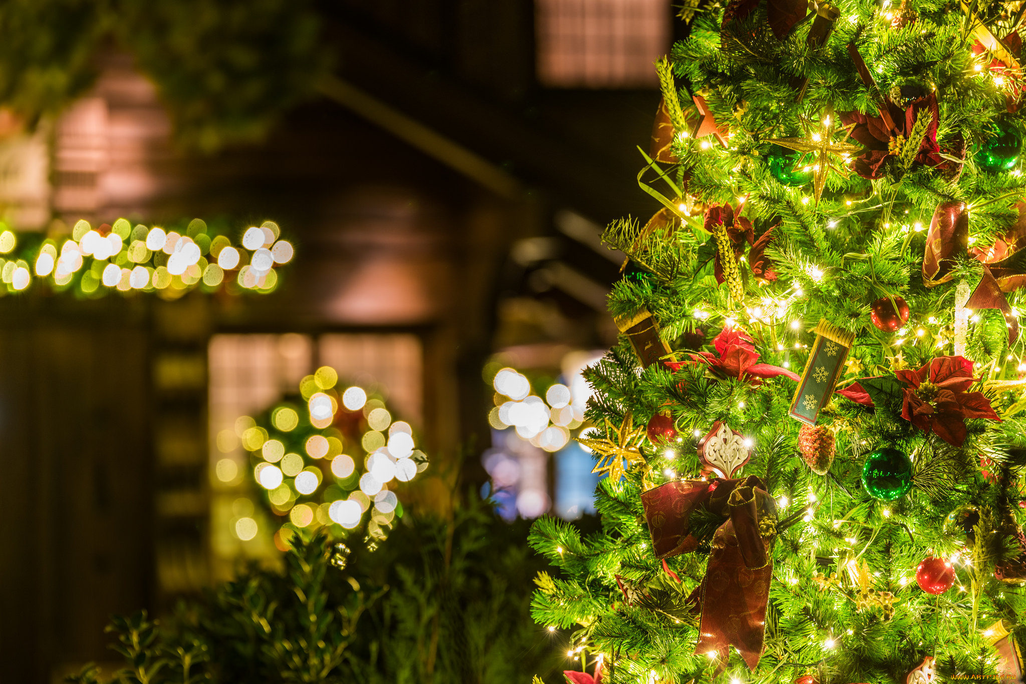 праздничные, Ёлки, украшения, праздник, рождество, ёлка