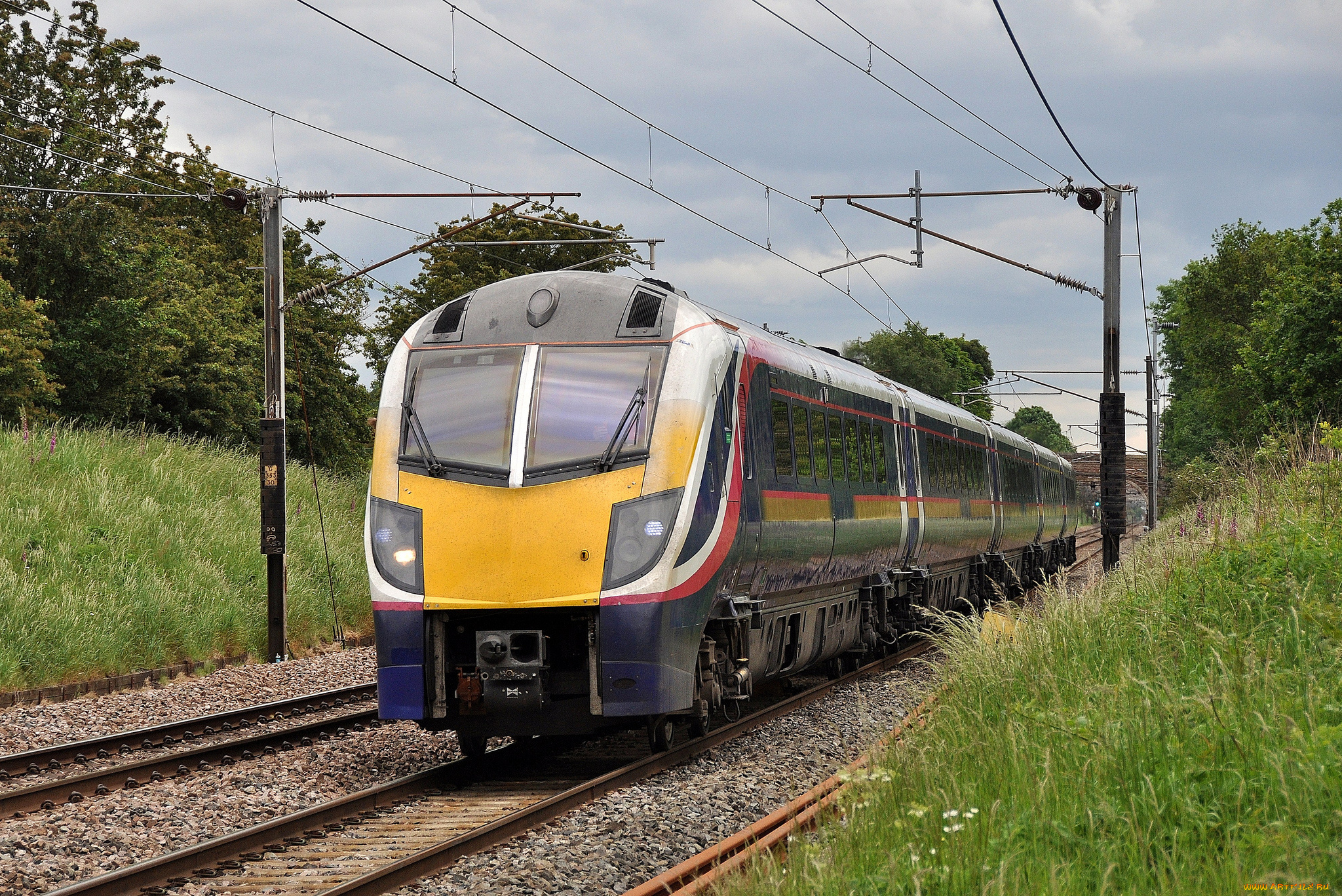 техника, поезда, локомотив, рельсы, дорога, железная, состав