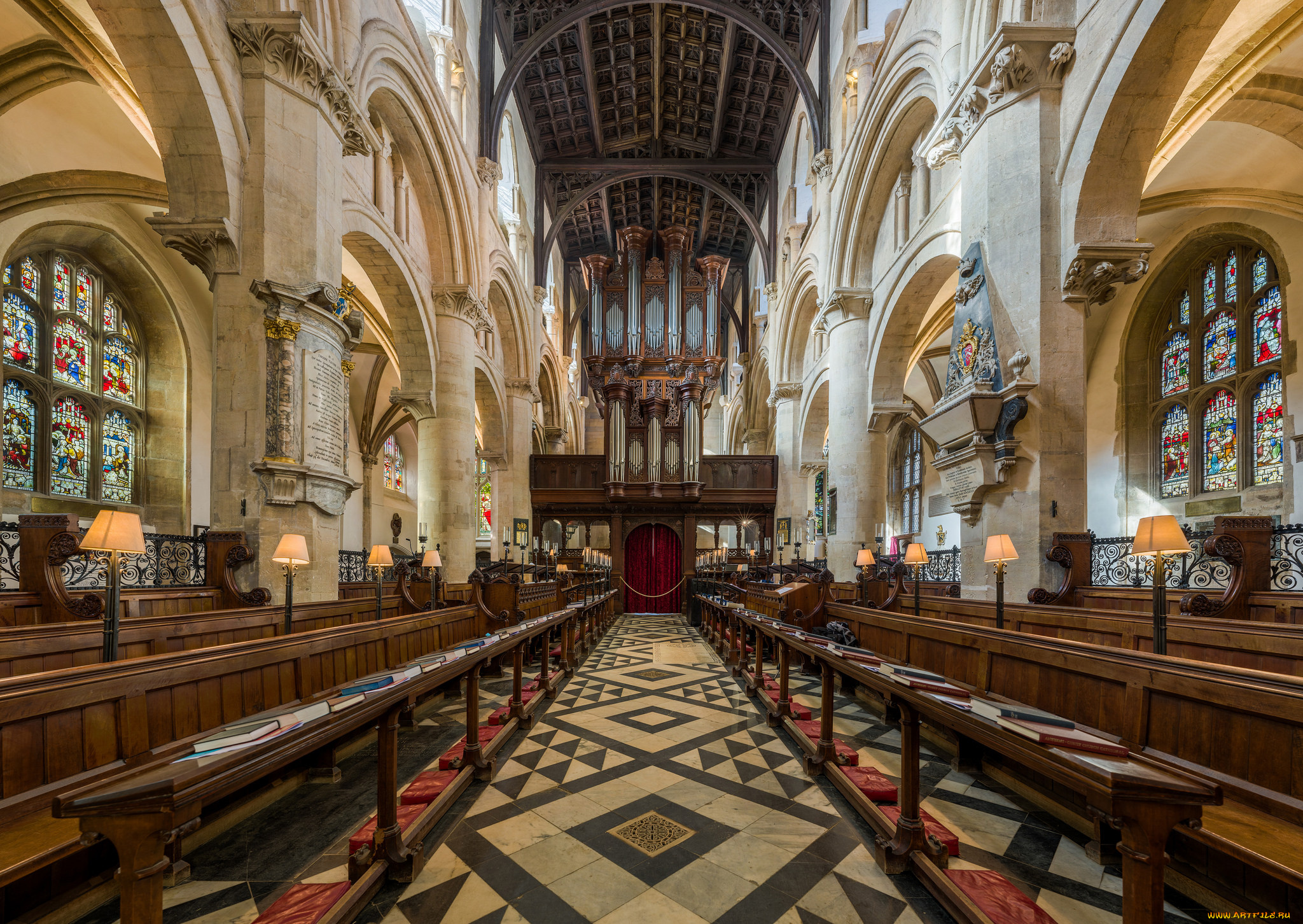 christchurch, cathedral, , oxford, интерьер, убранство, , роспись, храма, храм, католицизм