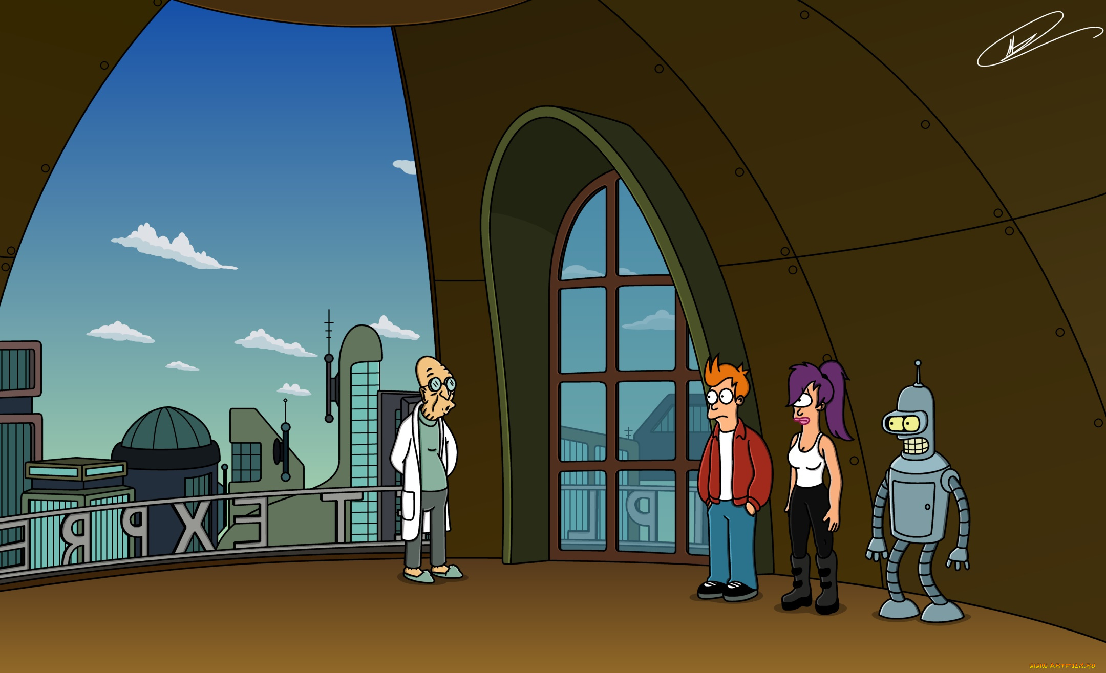 мультфильмы, futurama, персонажи